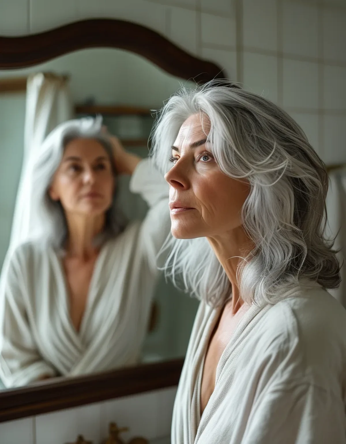 Why Gray Hair Feels Coarser Than It Actually Is