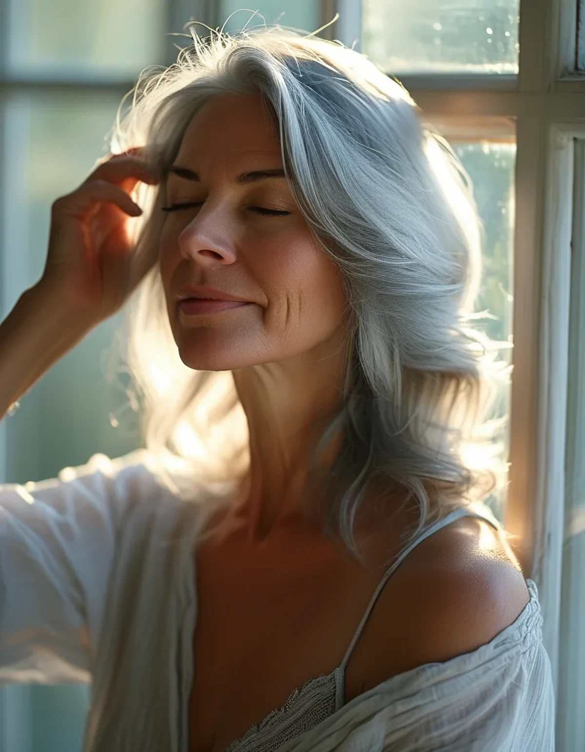 Why Your Gray Hair Changes Texture at the End of Summer