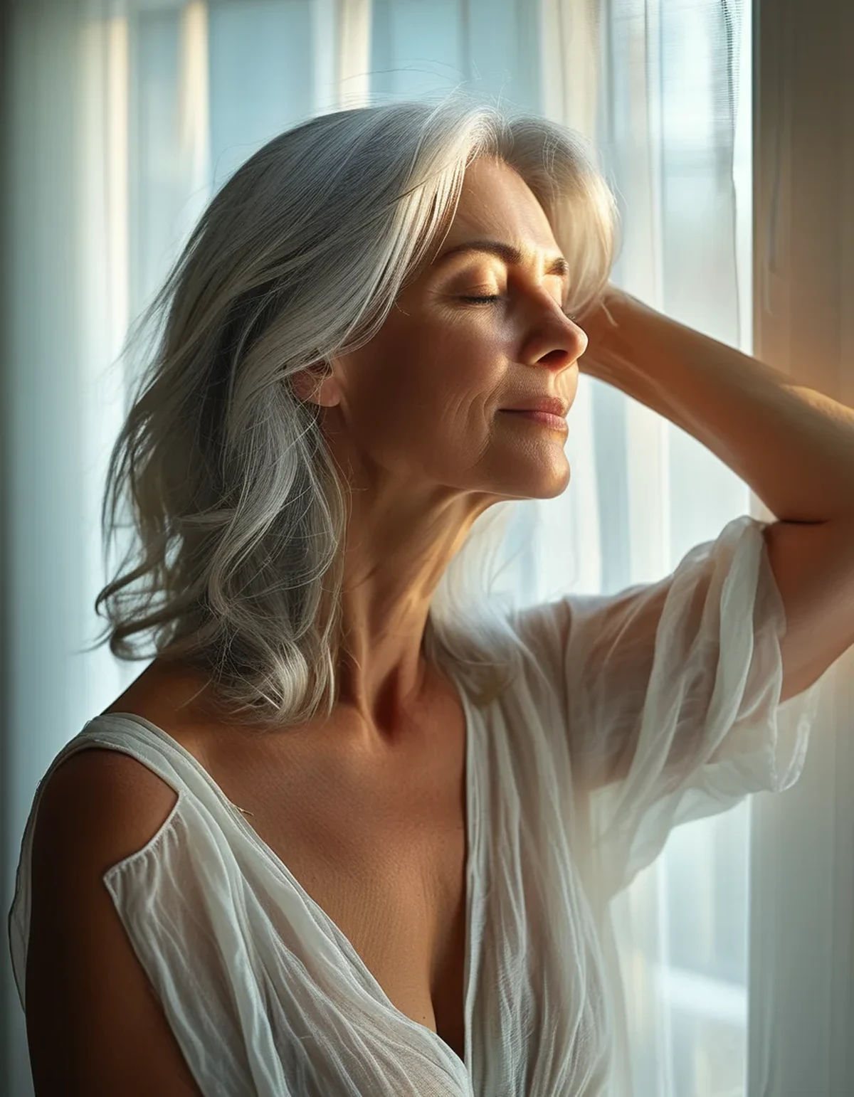Why Your Gray Hair Changes Texture at the End of Summer